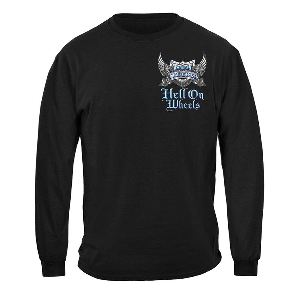 Grim Reaper Trucker Hell On Wheels Long Sleeves - Military Republic