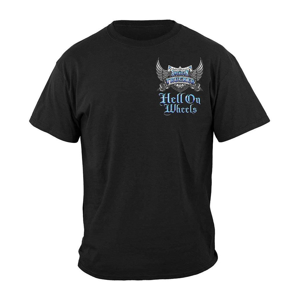 Grim Reaper Trucker Hell On Wheels T-shirt - Military Republic
