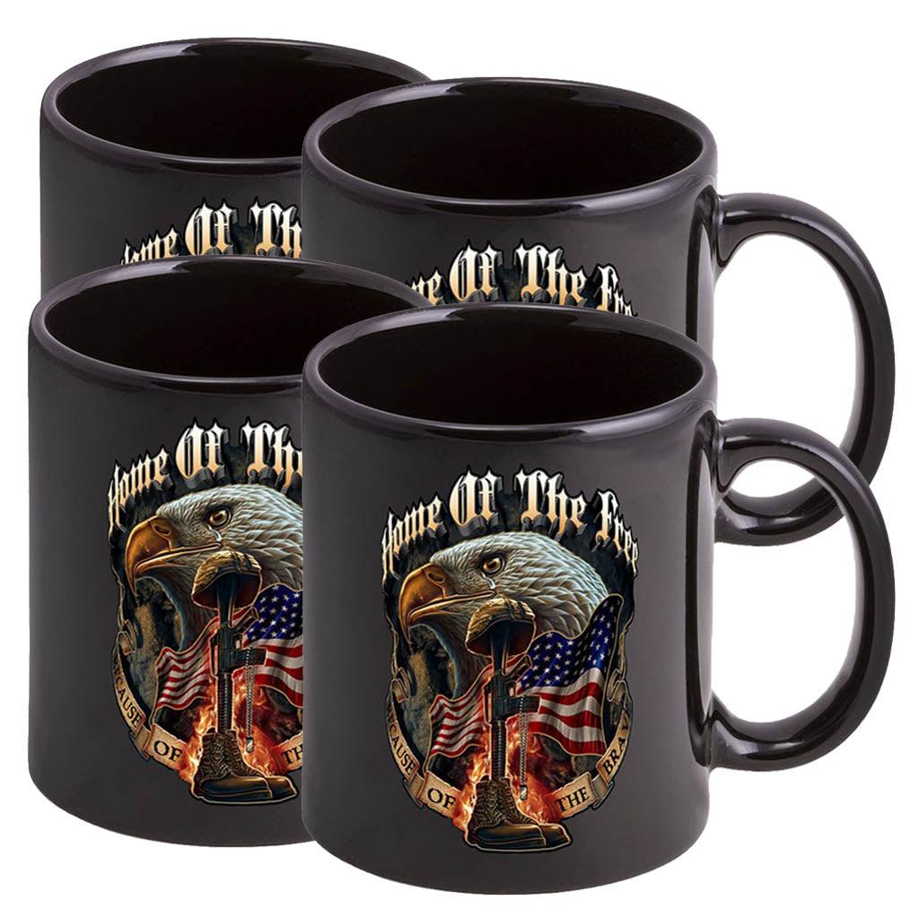 Home of the Free because of the Brave Stoneware Mug Set - Military Republic