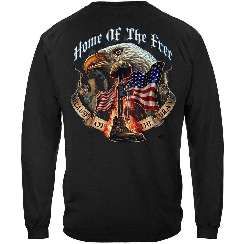 Home Of The Free Premium Hoodie - Military Republic