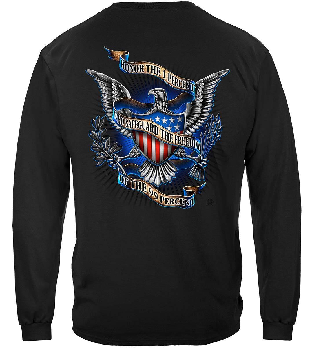 Honor The 1 Percent Hoodie - Military Republic