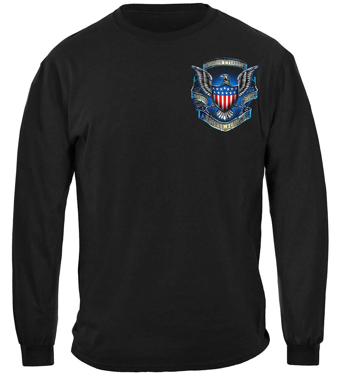 Honor The 1 Percent Hoodie - Military Republic