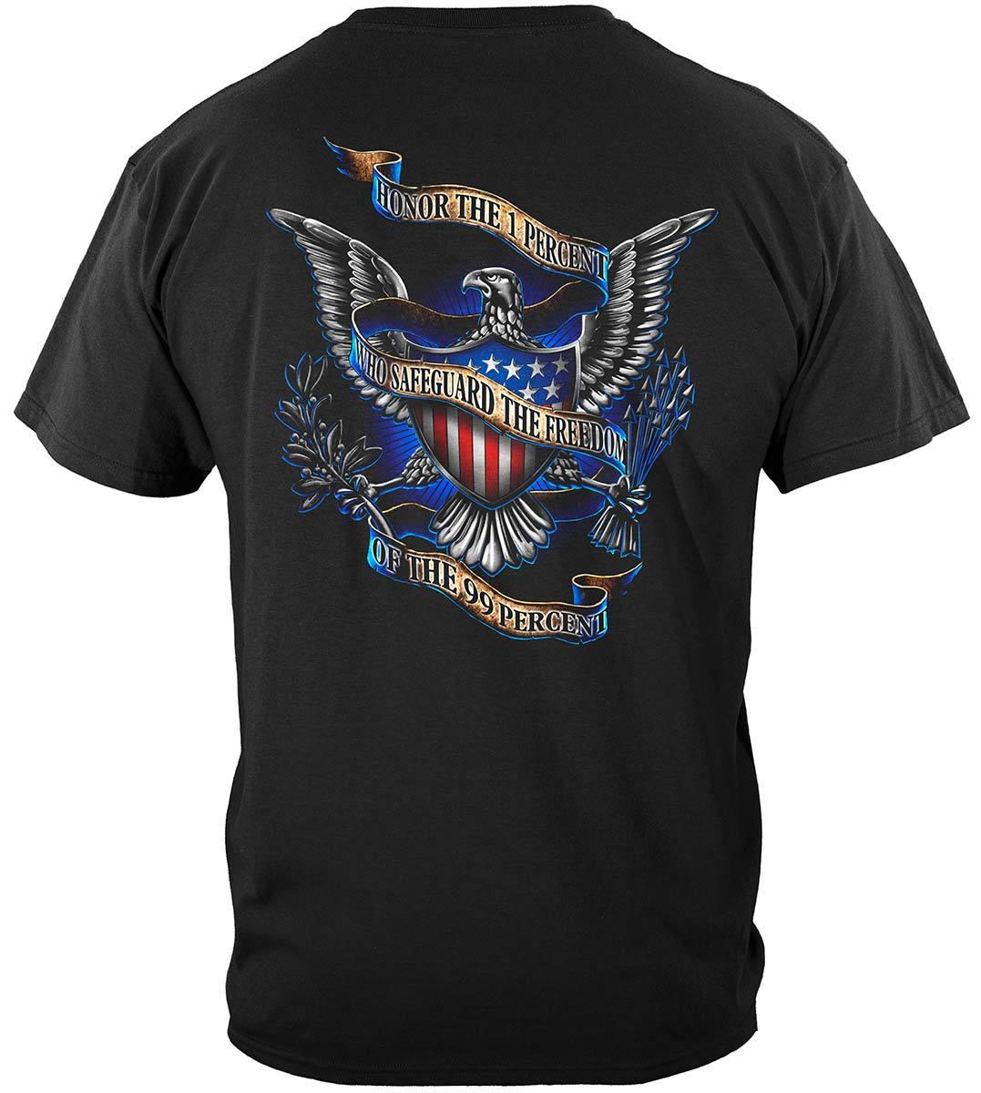 Honor The 1 Percent Hoodie - Military Republic