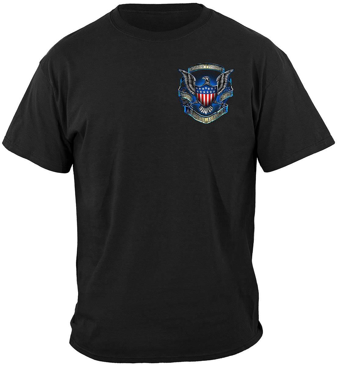 Honor The 1 Percent Hoodie - Military Republic