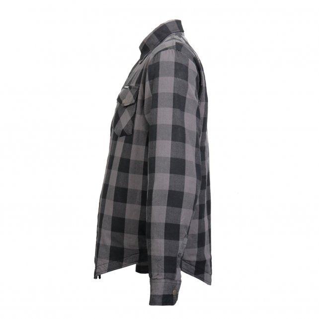 Hot Leathers Gray and Black Armored Flannel Jacket - Military Republic
