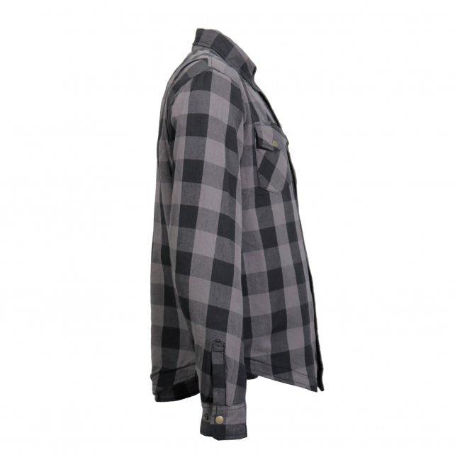 Hot Leathers Gray and Black Armored Flannel Jacket - Military Republic