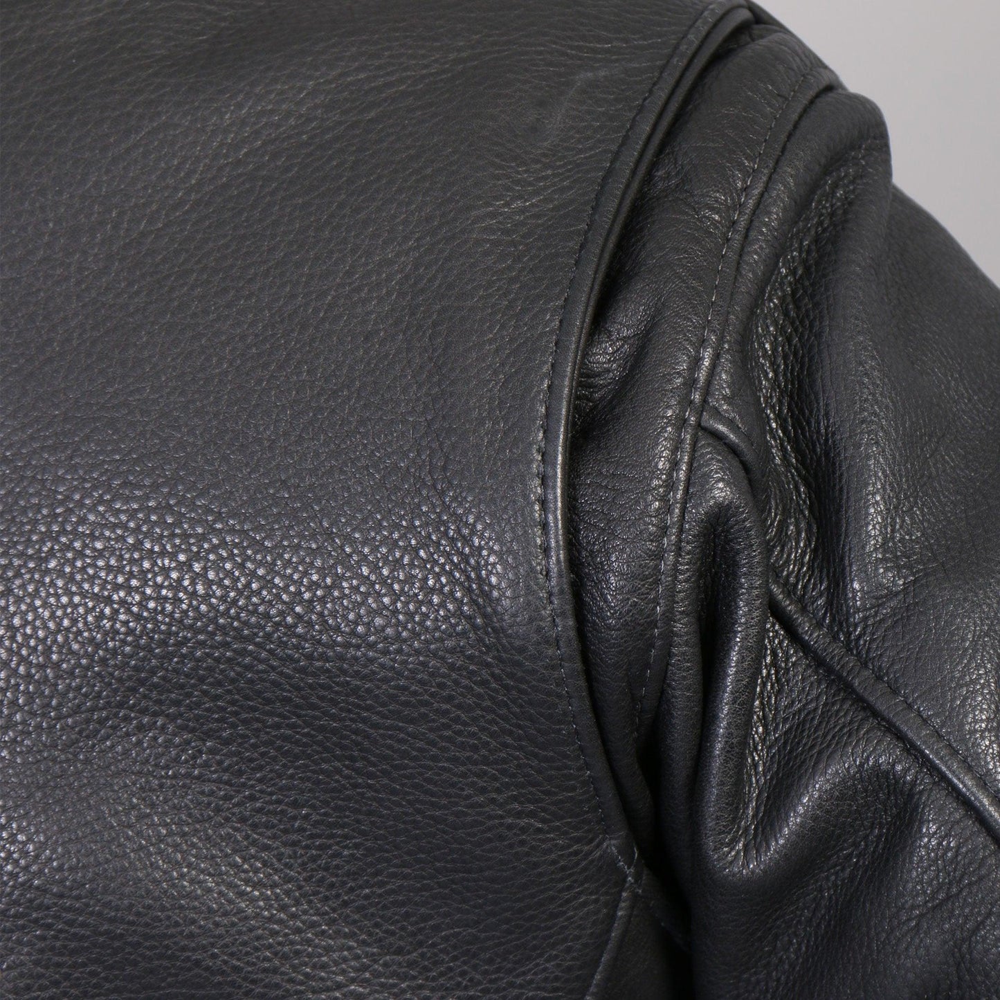 Hot Leathers Men's USA Made Premium Full Grain Naked Cow Hide Racer Jacket - Military Republic