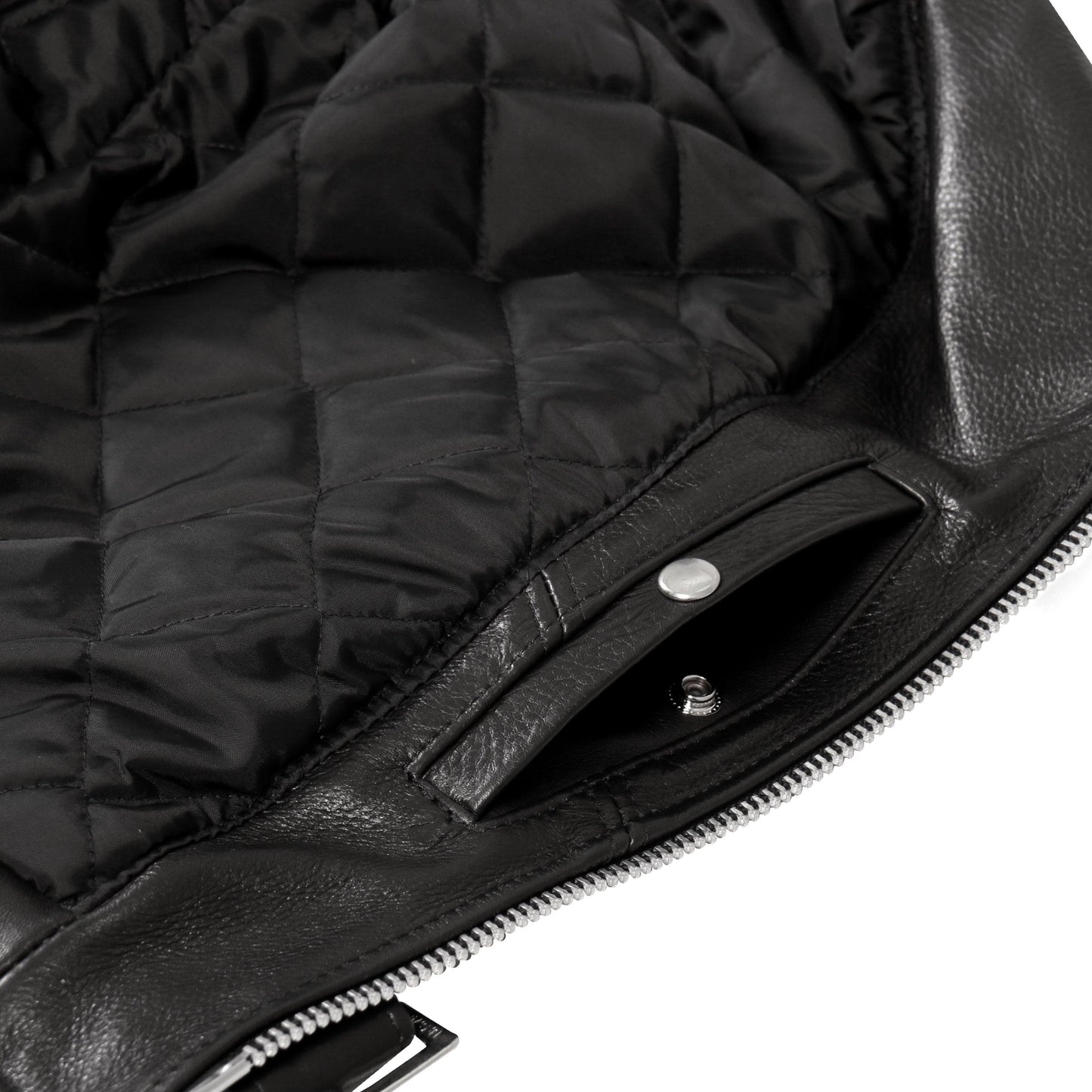 Hot Leathers Men's USA Made Premium Naked Cow Hide Classic Motorcycle Jacket - Military Republic