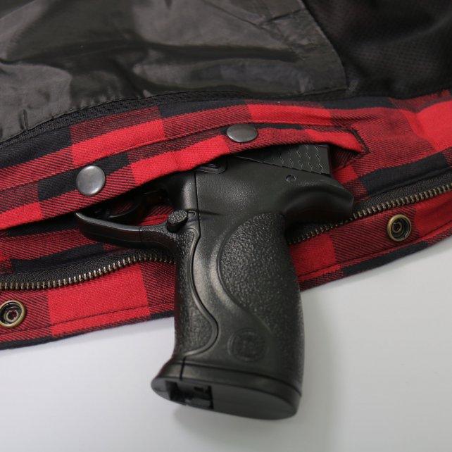 Hot Leathers Red and Black Armored Flannel Jacket - Military Republic