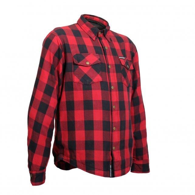 Hot Leathers Red and Black Armored Flannel Jacket - Military Republic
