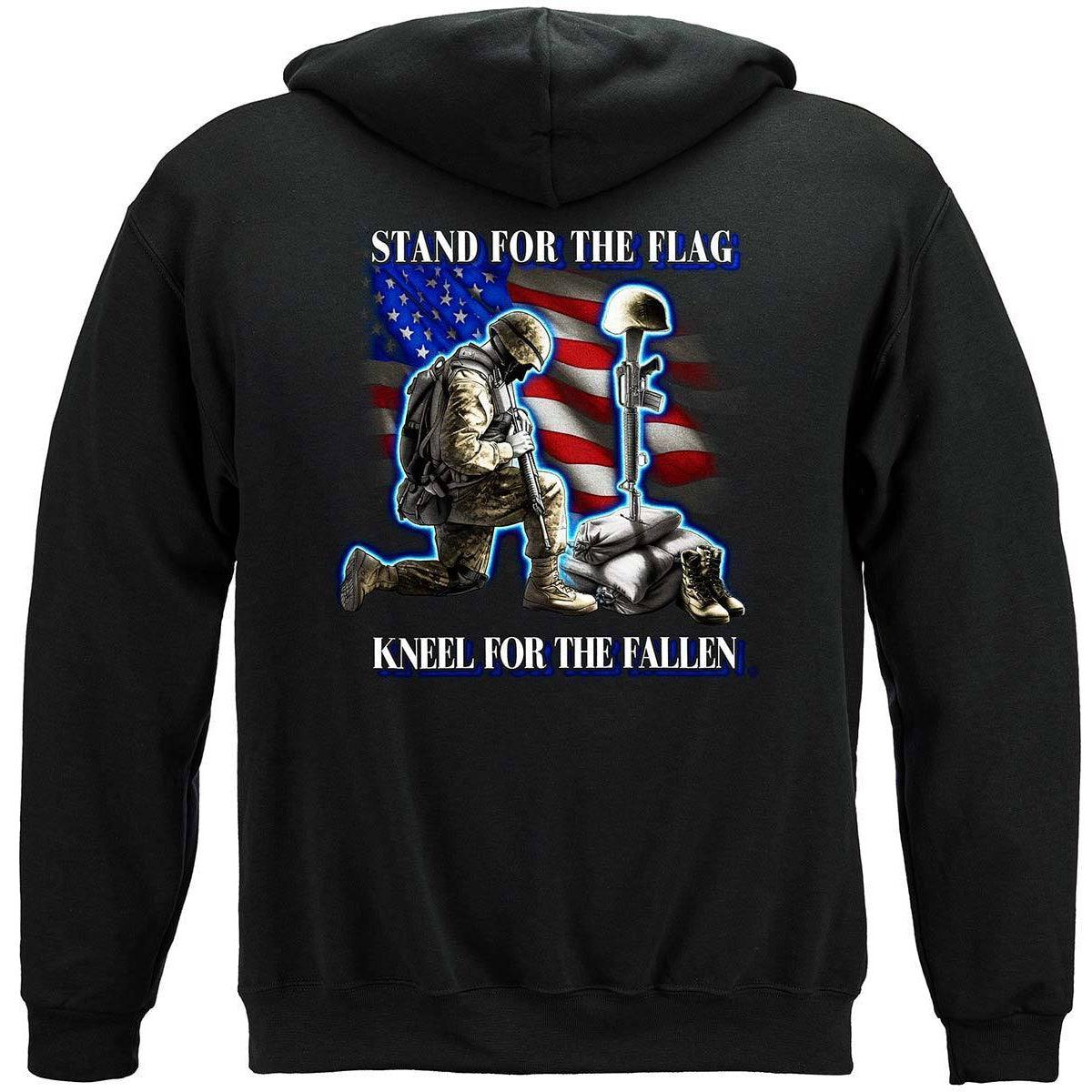 I Stand For The Flag Kneel For The Fallen Premium T-shirt - Military Republic