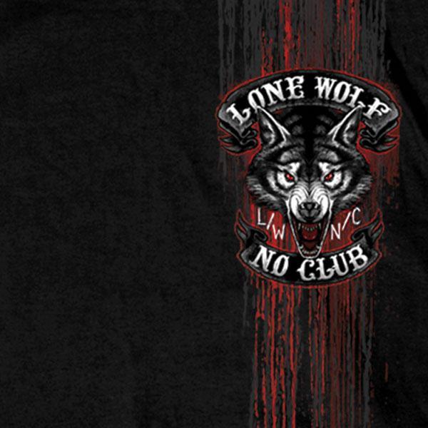 Jumbo Lone Wolf Double Sided Biker Men's T-Shirt - Military Republic