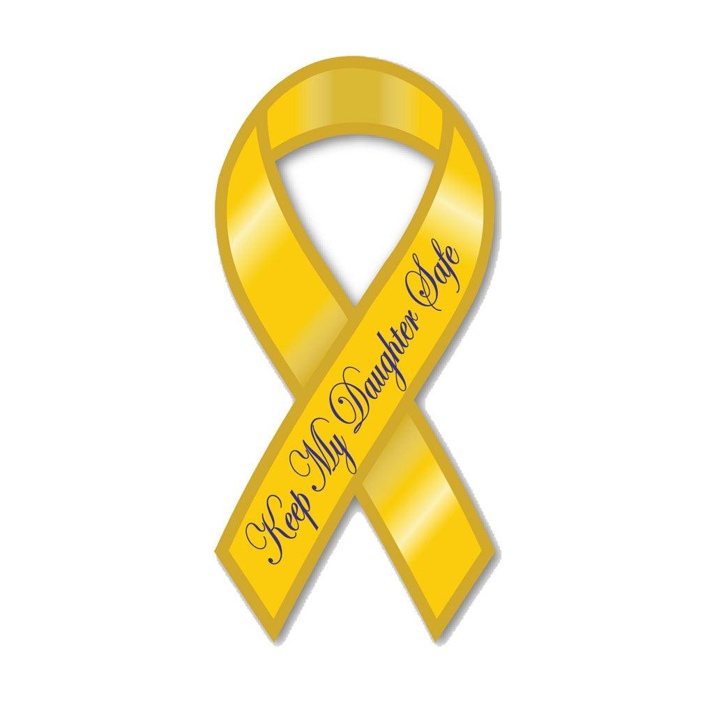 United States Patriotic Keep my Daughter Safe Ribbon Magnet (3.88" x 8") - Military Republic