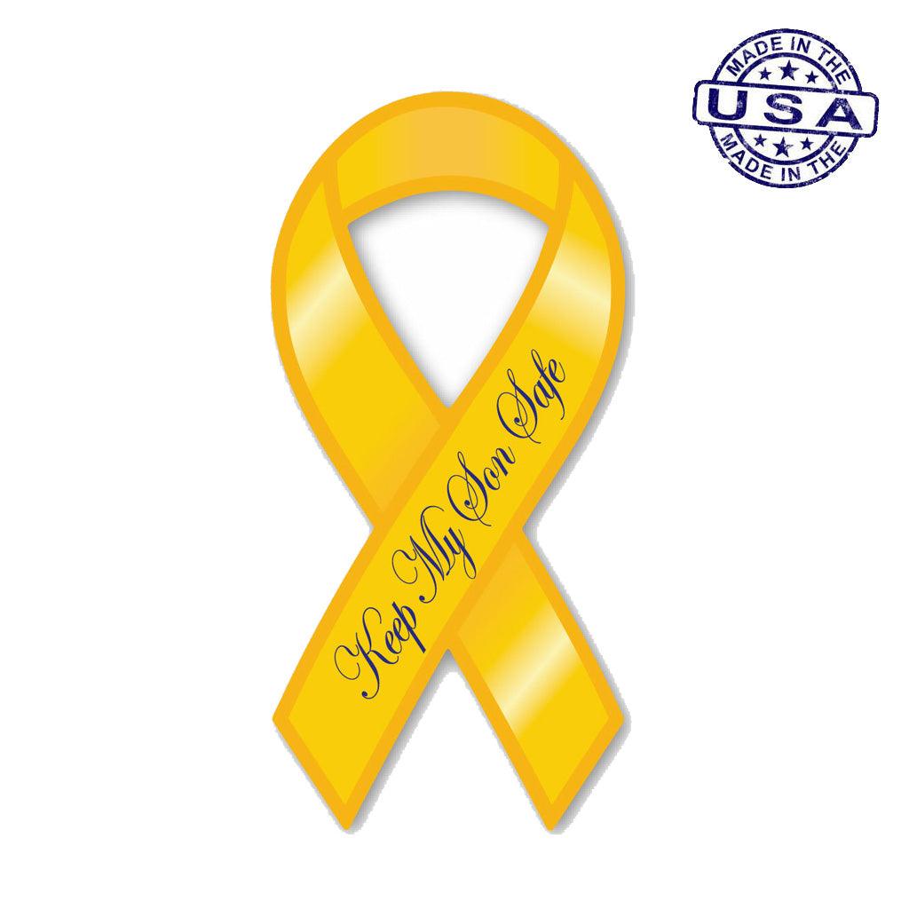 United States Patriotic Keep my Son Safe Ribbon Magnet (3.88" x 8") - Military Republic