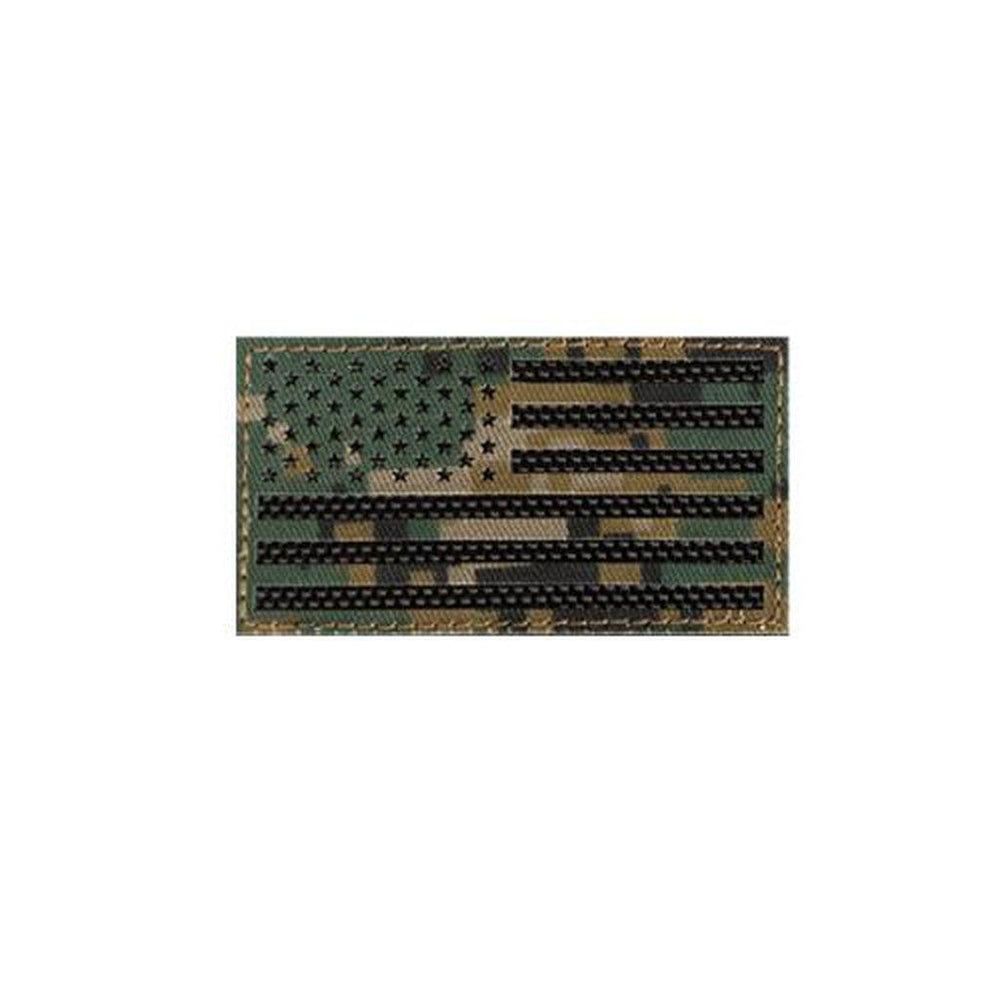 LASER CUT WOODLAND MARPAT AMERICAN FLAG PATCH - Military Republic
