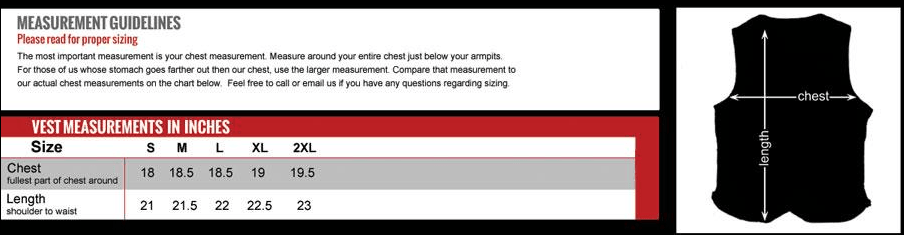 Ladies Black Ten Pocket Hot Leathers Leather Biker Vest - Military Republic