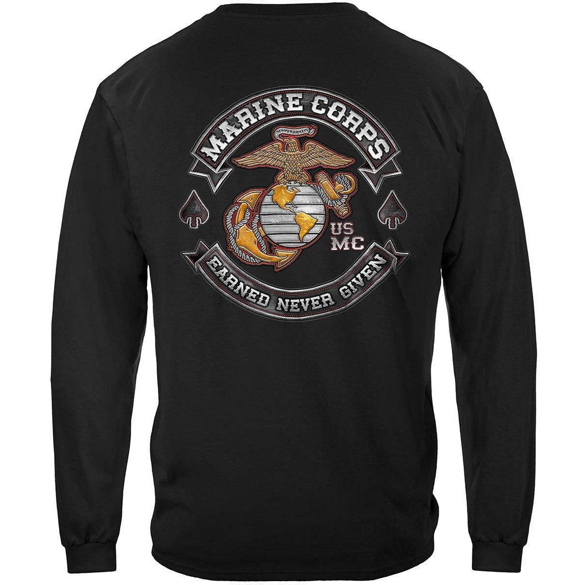 Marine Corps Biker Hoodie - Military Republic