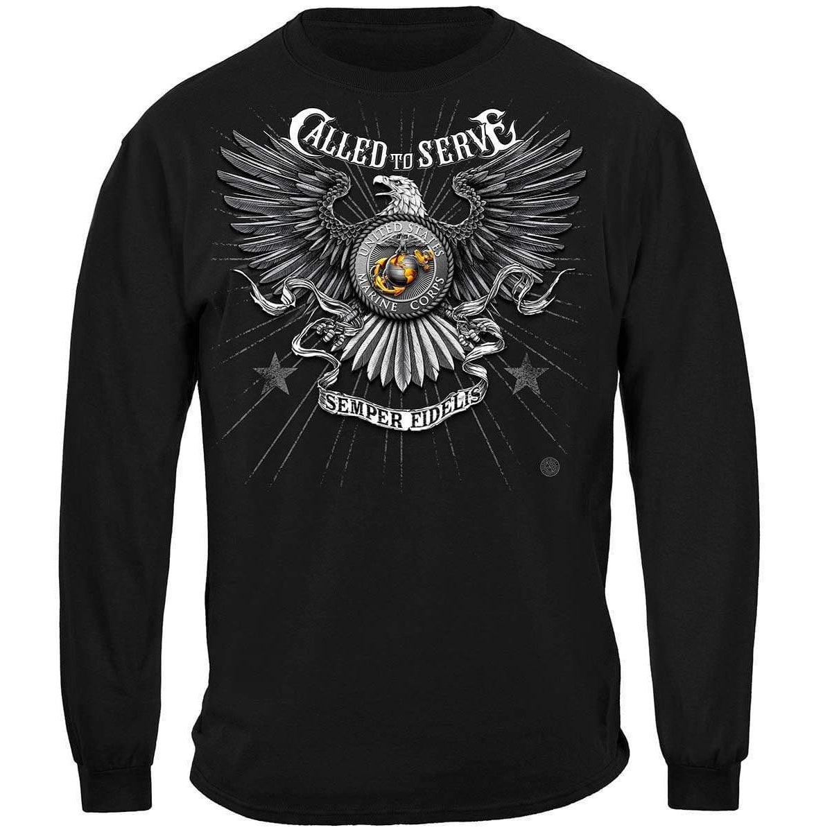 Marines Called To Serve Premium T-Shirt - Military Republic