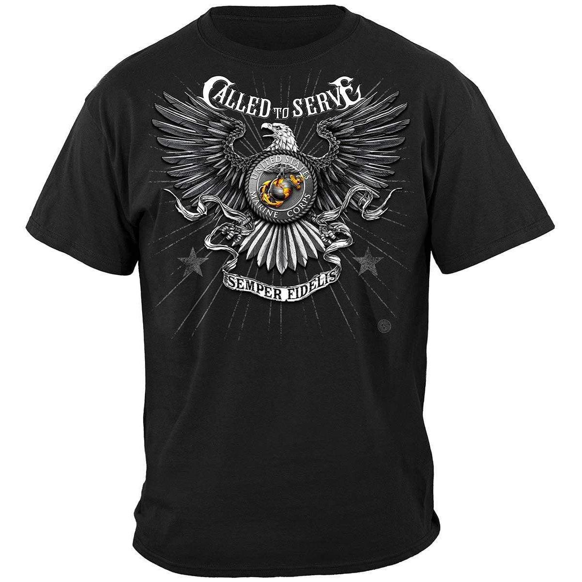 Marines Called To Serve Premium T-Shirt - Military Republic