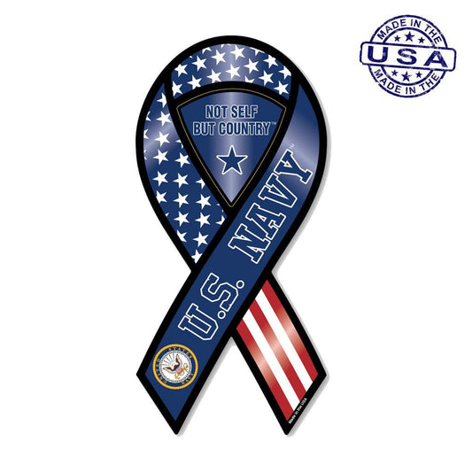 United States Navy Not Self But Country Magnet (3.88" x 8") - Military Republic