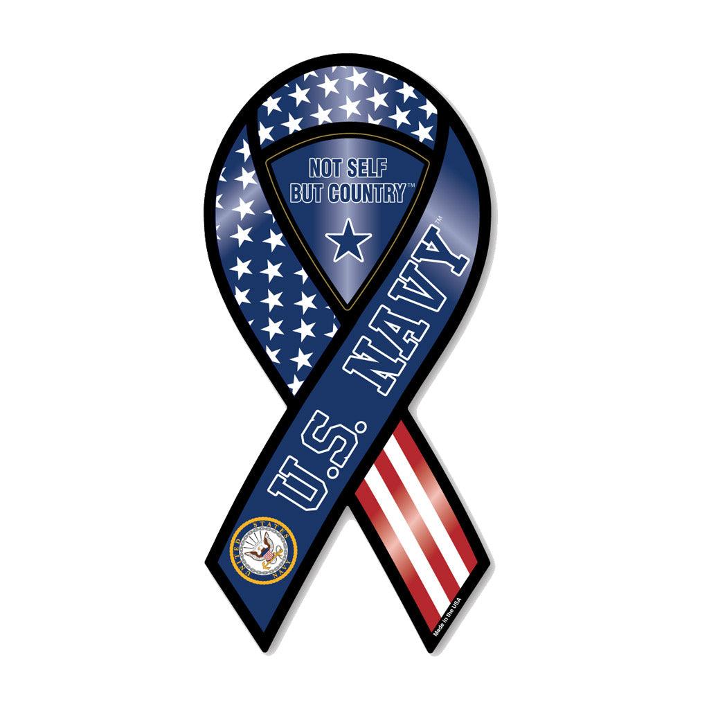 United States Navy Not Self But Country Magnet (3.88" x 8") - Military Republic