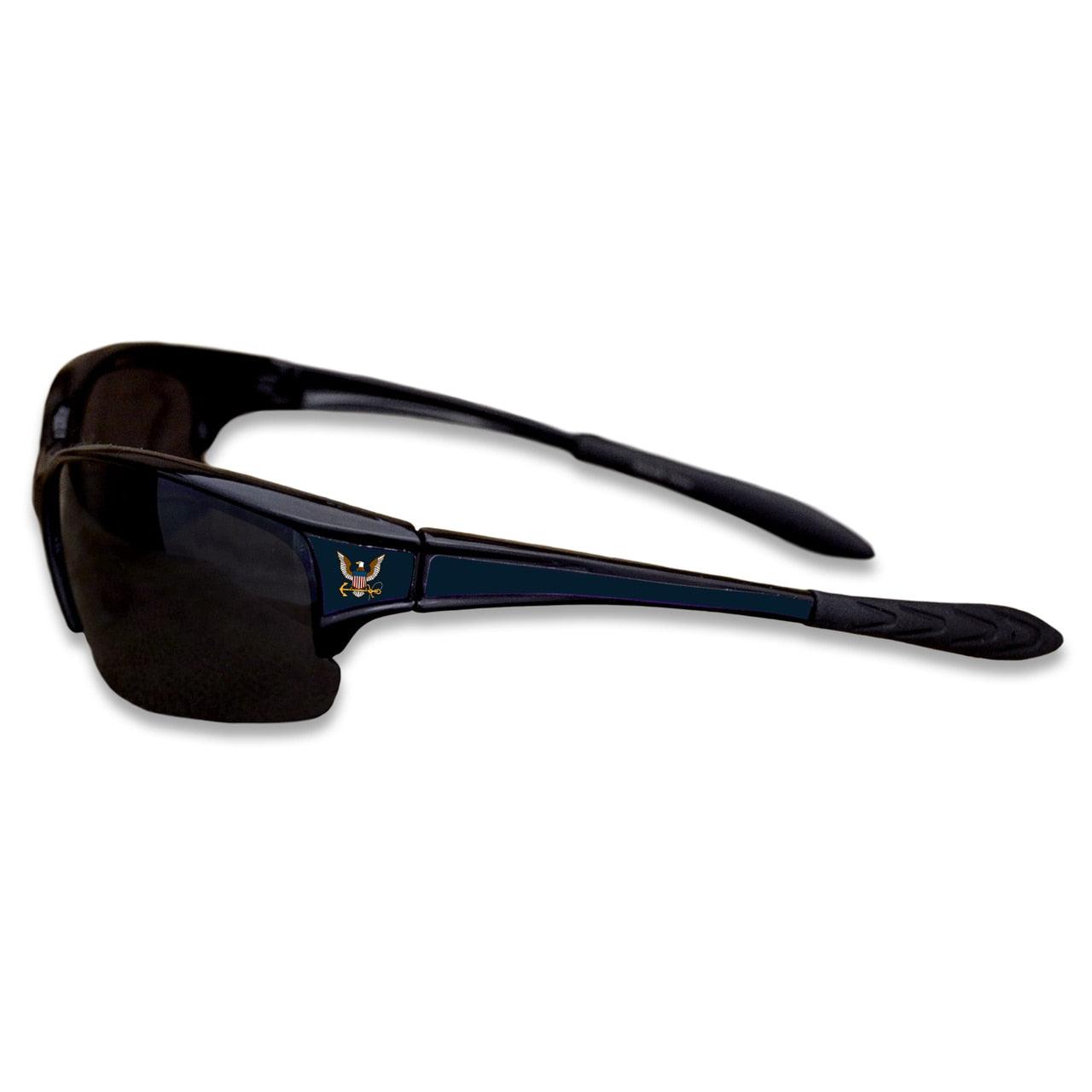 U.S. Navy Black Sports Rimless Sunglasses - Military Republic