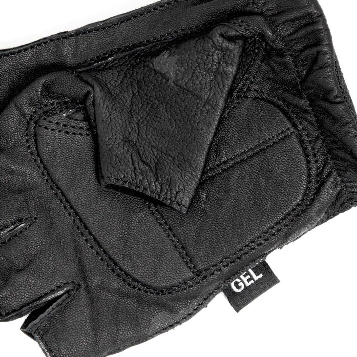 Naked Leather Fingerless Motorcycle Gloves - Military Republic