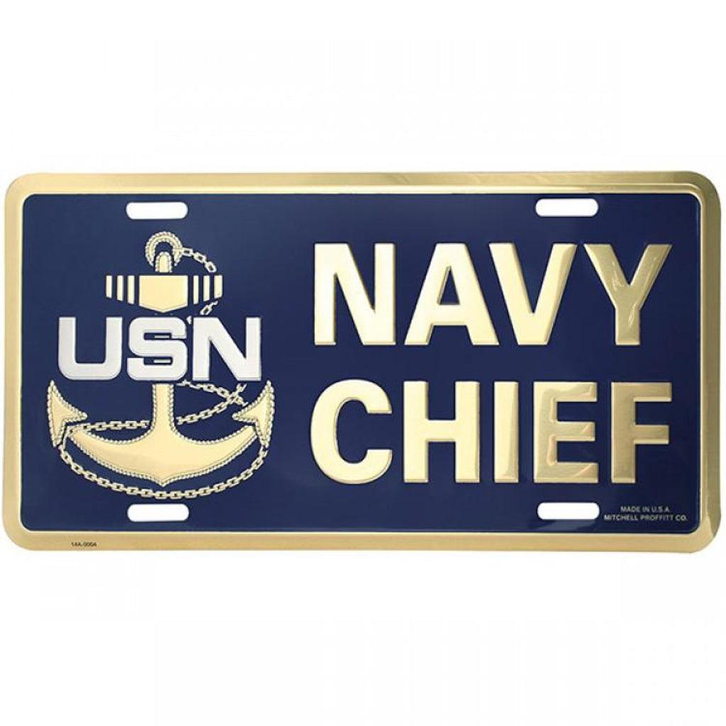 Navy Chief E-7 Auto License Plate – Military Republic