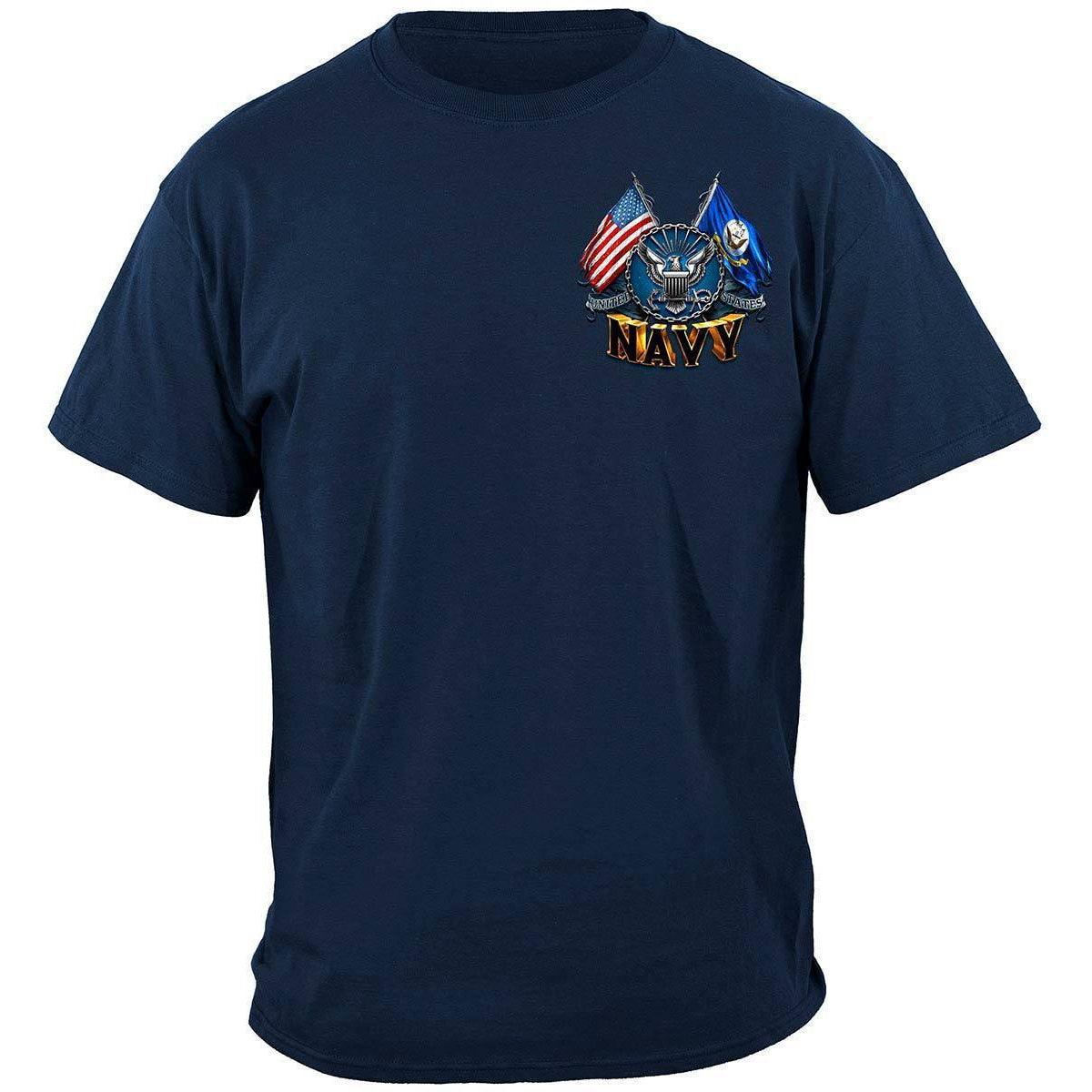Navy Double Flag Long Sleeve - Military Republic