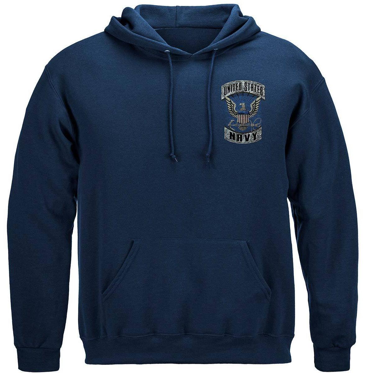 Navy Eagle On Stone Premium T-Shirt - Military Republic