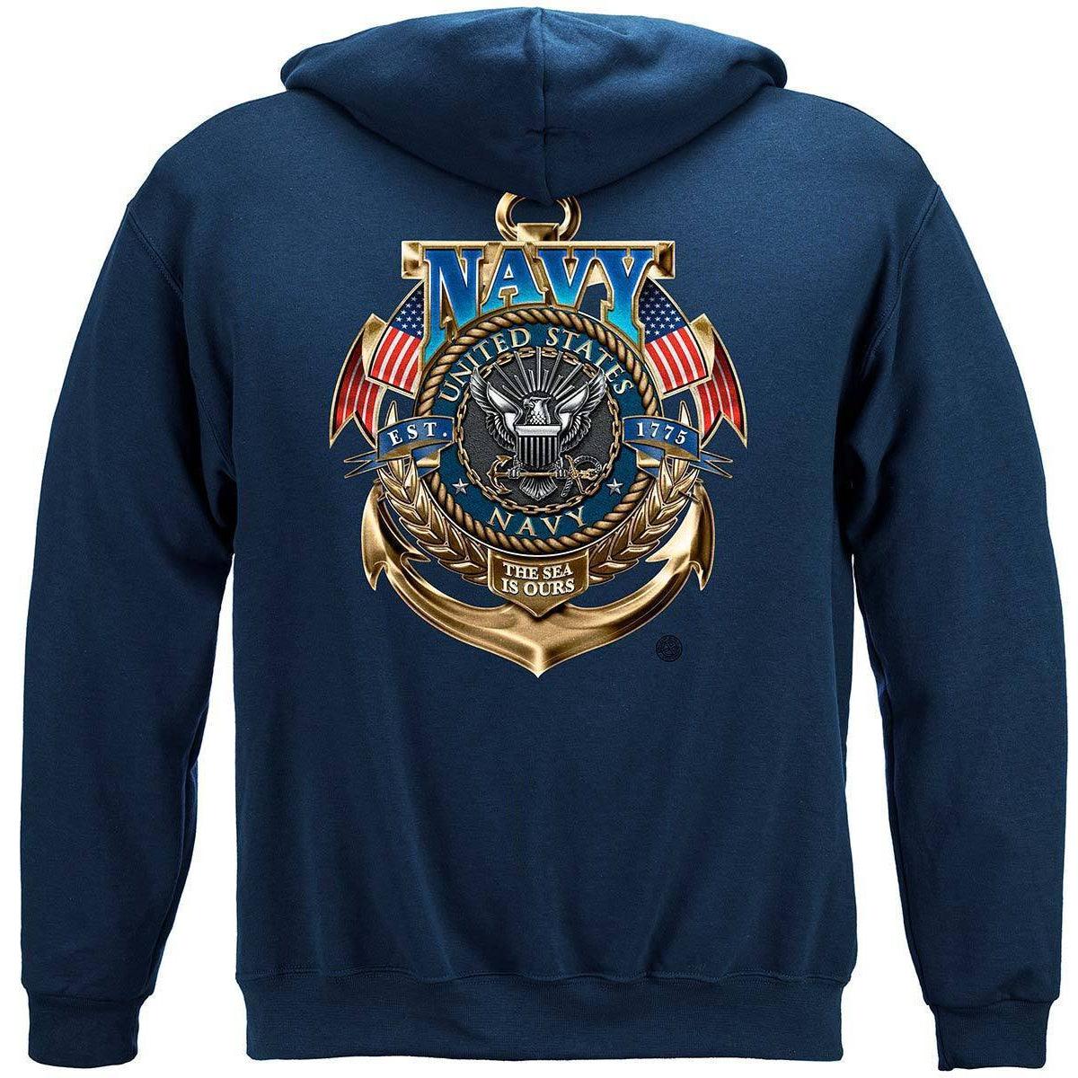 US Navy Badge The Sea Is Ours Long Sleeve - Military Republic