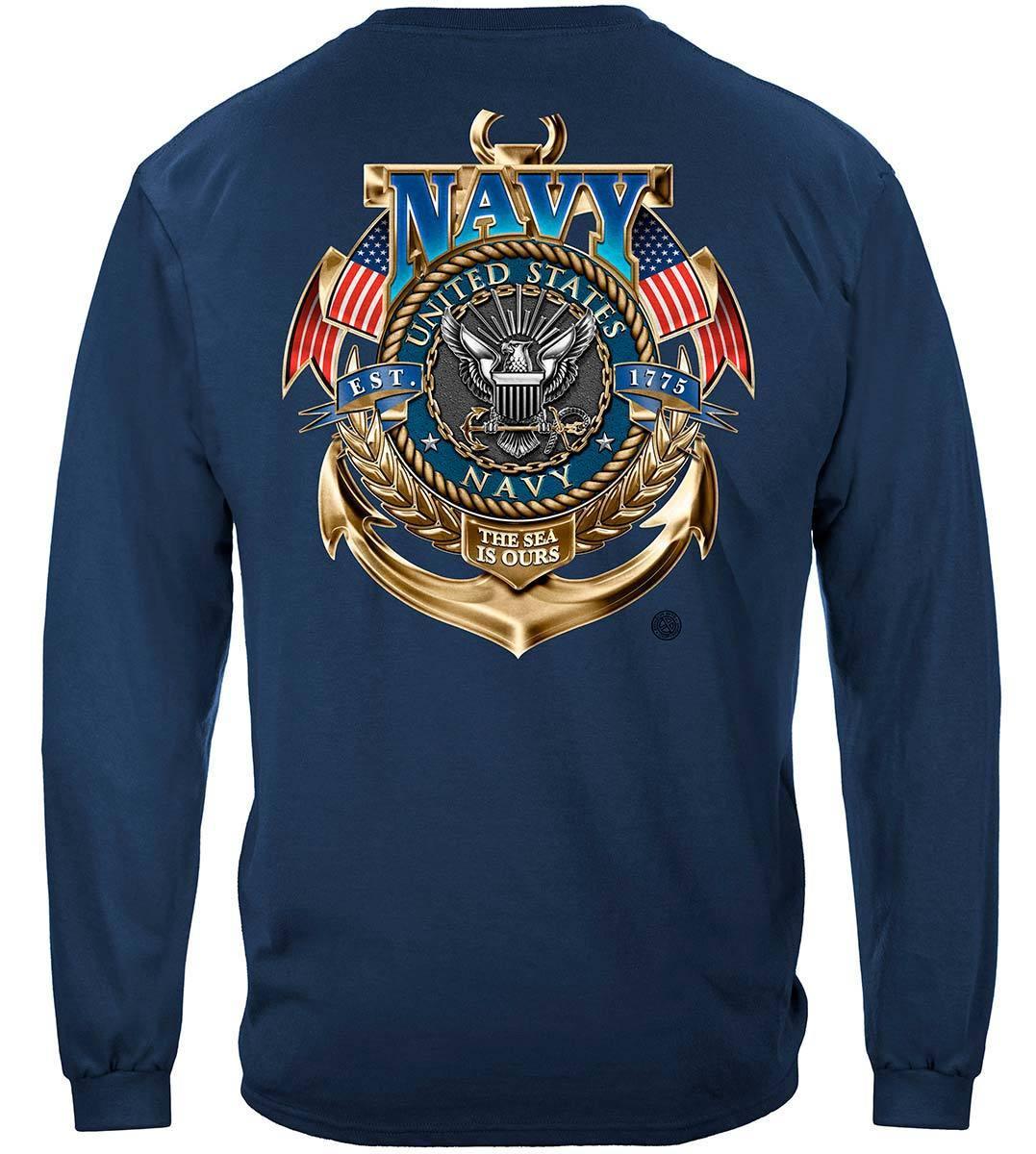 US Navy Badge The Sea Is Ours Hoodie - Military Republic