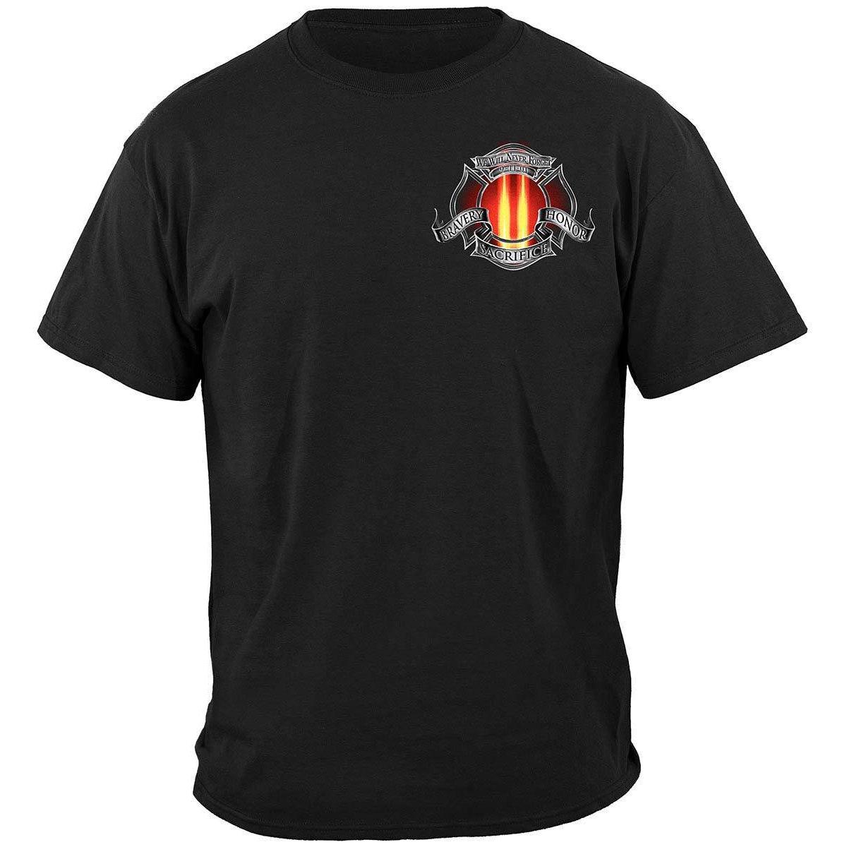 Never Forget 911 Firefighter T-Shirt - Military Republic