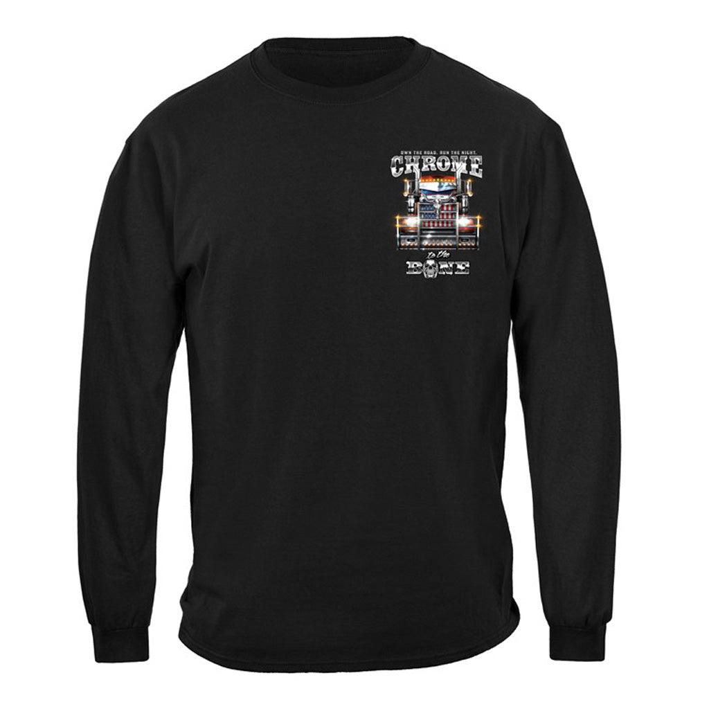 Own the Road Run the Night Chrome to the Bone Big Rig Brush Guard Long Sleeves - Military Republic
