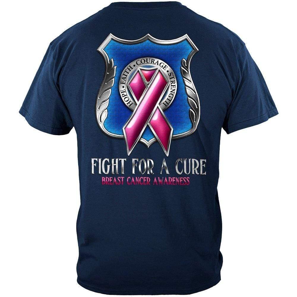 POLICE fight for a Cure- Cancer Awareness T-Shirt - Military Republic