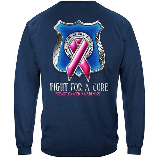 POLICE fight for a Cure- Cancer Awareness Long Sleeve - Military Republic