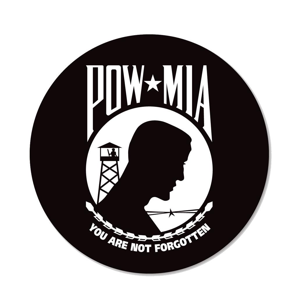 United States Patriotic Pow Mia Seal Sticker (5" x 5") - Military Republic