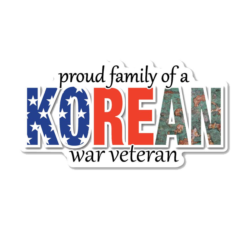 United States Proud Family of Korean Veteran Magnet (6" x 3.13") - Military Republic