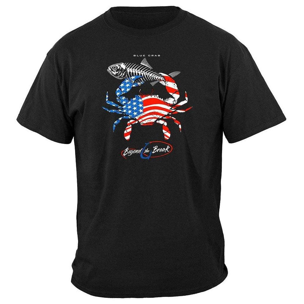 United States Patriotic Blue Claw Crab Premium Hoodie - Military Republic