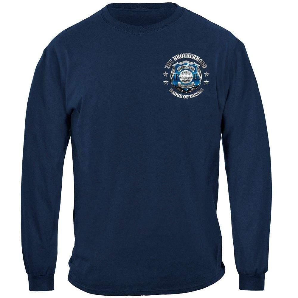 Police Honor Courage Sacrifice Badge T-Shirt - Military Republic