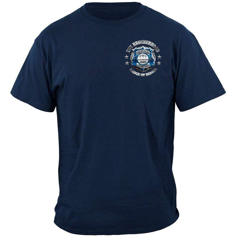 Police Honor Courage Sacrifice Badge T-Shirt - Military Republic