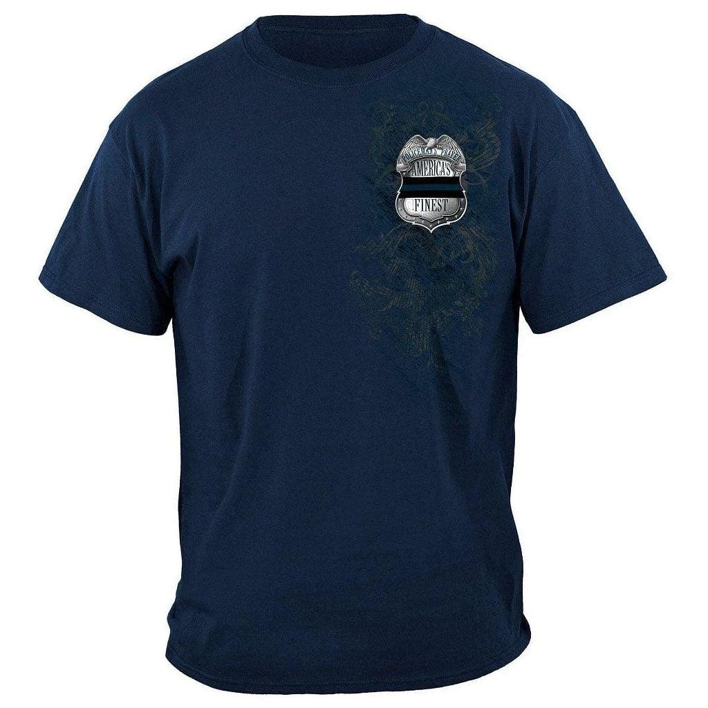 United States Policeman's Chrome Badge With Policeman's Prayer Premium Long Sleeve - Military Republic