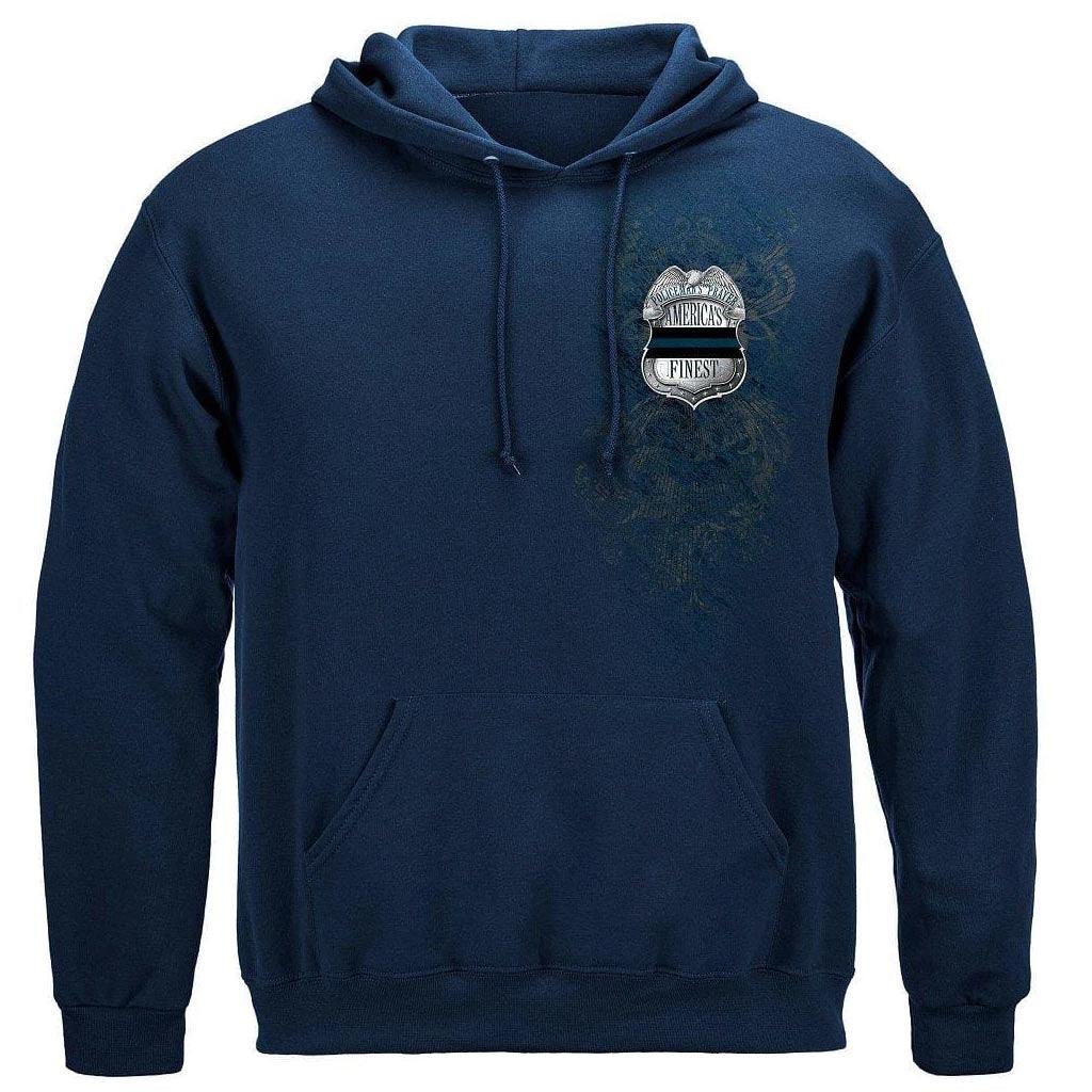 United States Policeman's Chrome Badge With Policeman's Prayer Premium Long Sleeve - Military Republic