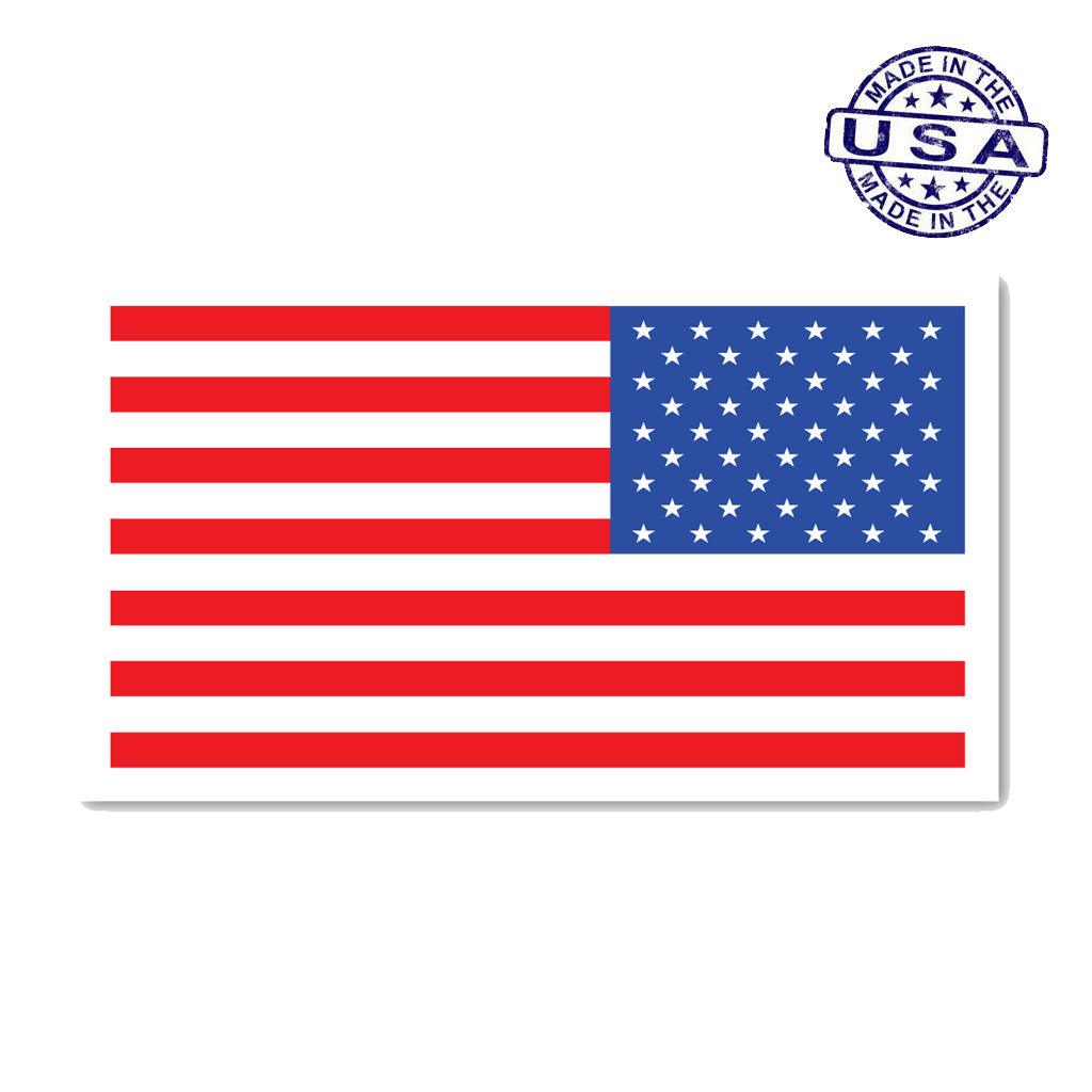 United States Patriotic Reversed American Flag Rectangle Magnet (7" x 4") - Military Republic