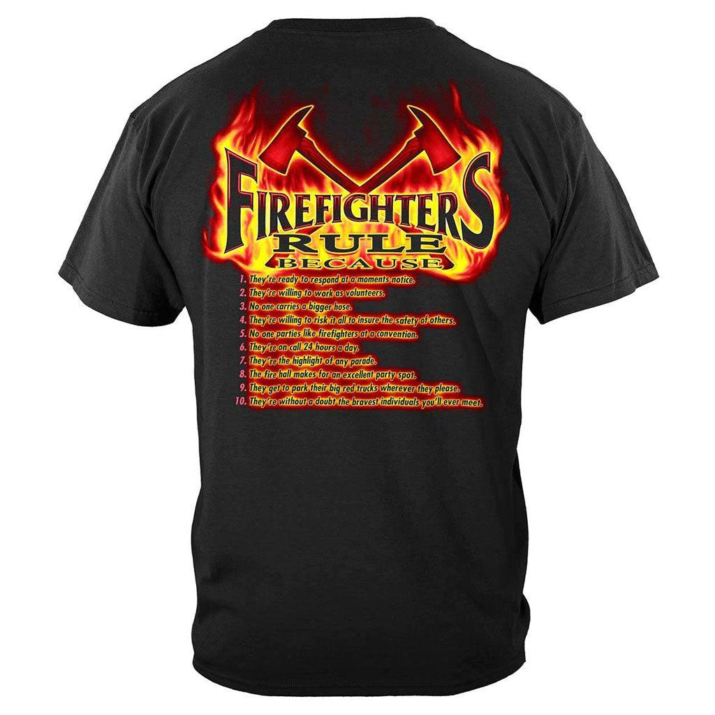 United States Rule Firefighters Premium Long Sleeve - Military Republic
