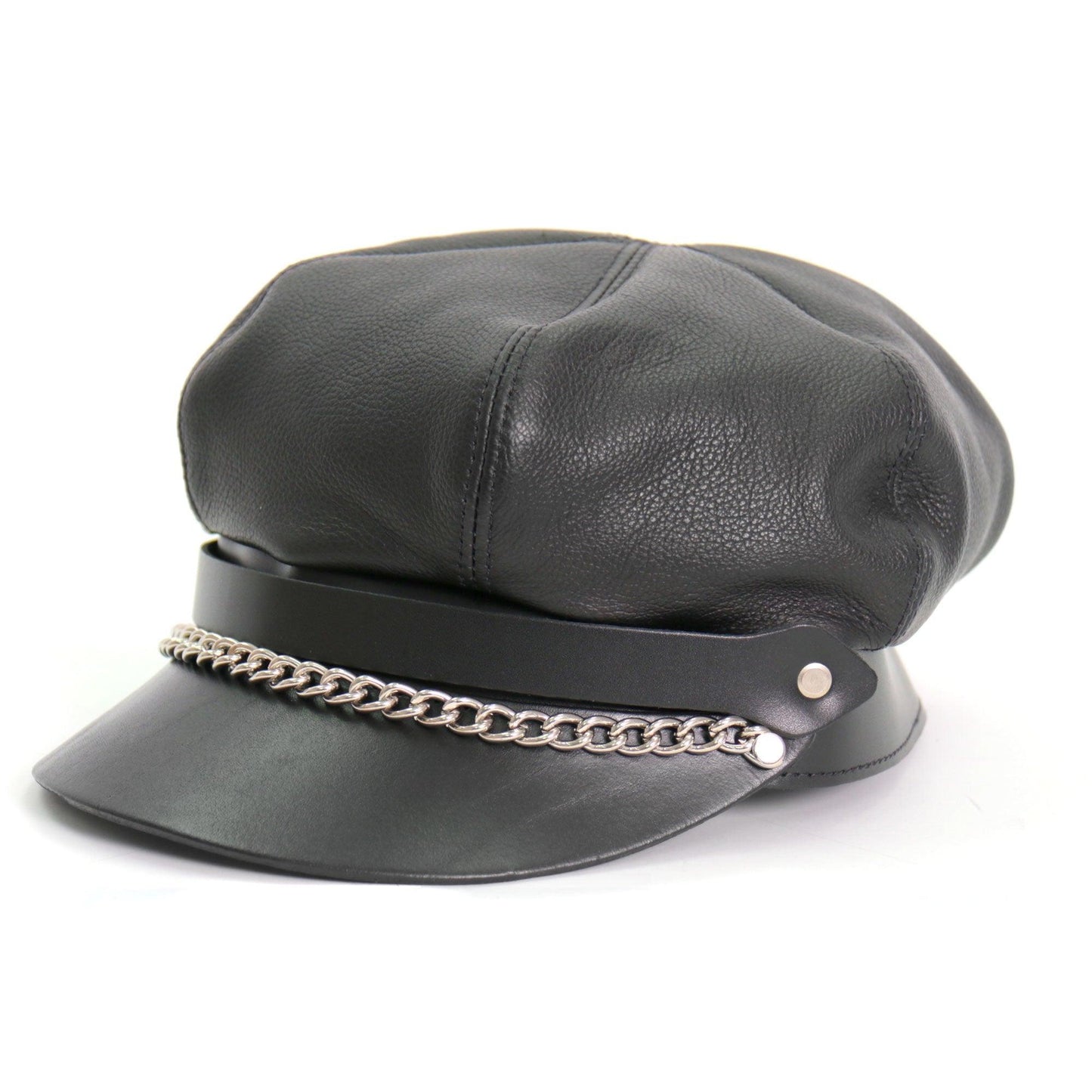 Genuine Leather Section Pie Top Cap - Military Republic