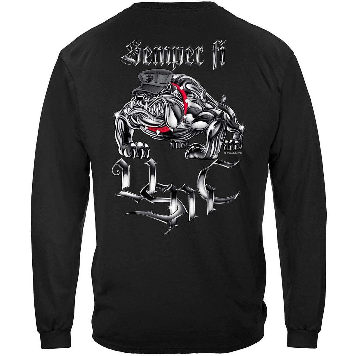 Semper Fi Chrome Dog T-Shirt - Military Republic
