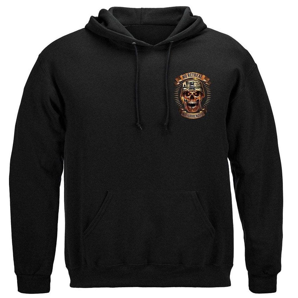 United States Skull of Doom If I Die Avenge Me, No Retreat Premium Men's Long Sleeve - Military Republic