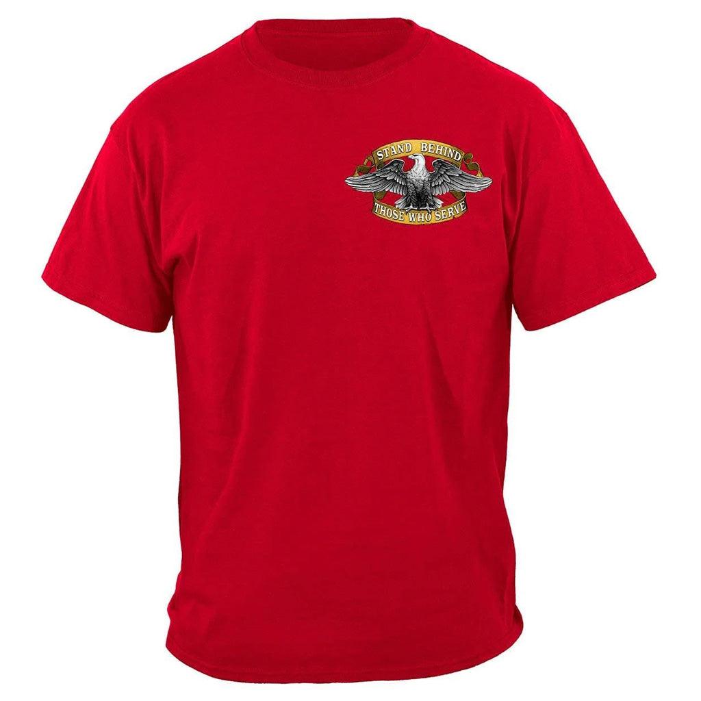 United States Stand Behind Those Who Serve Premium Long Sleeve - Military Republic