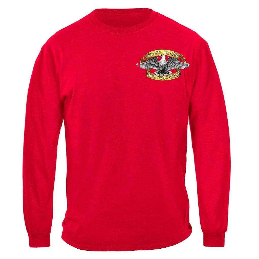 United States Stand Behind Those Who Serve Premium Long Sleeve - Military Republic